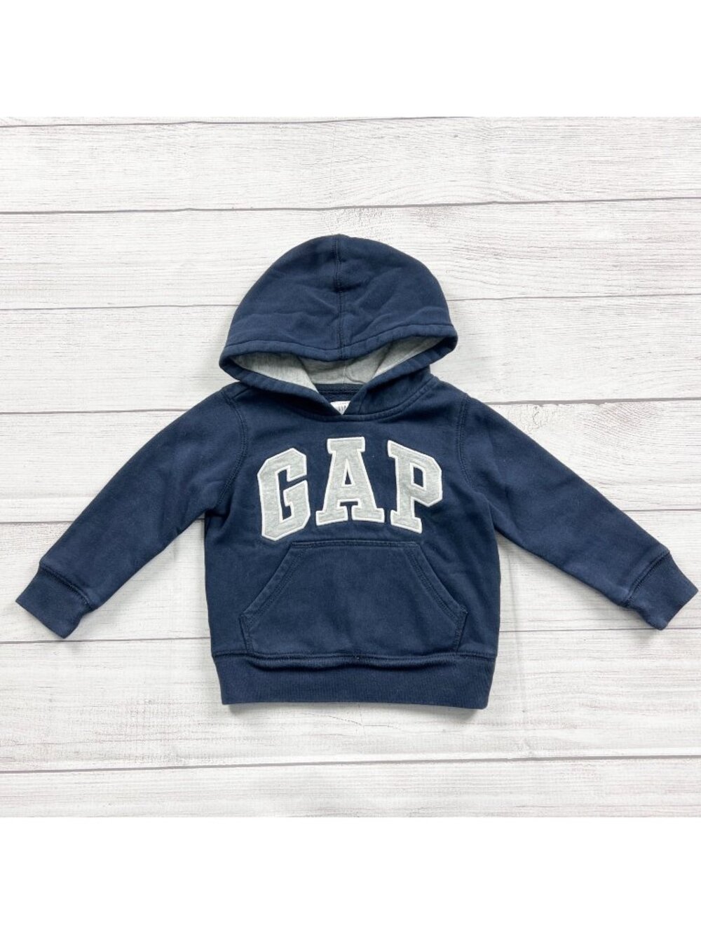 Gap Baby Toddler Navy Blue Pullover Hoodie Logo 18-24 Months